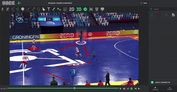 once video analyser futsal drawing GIF