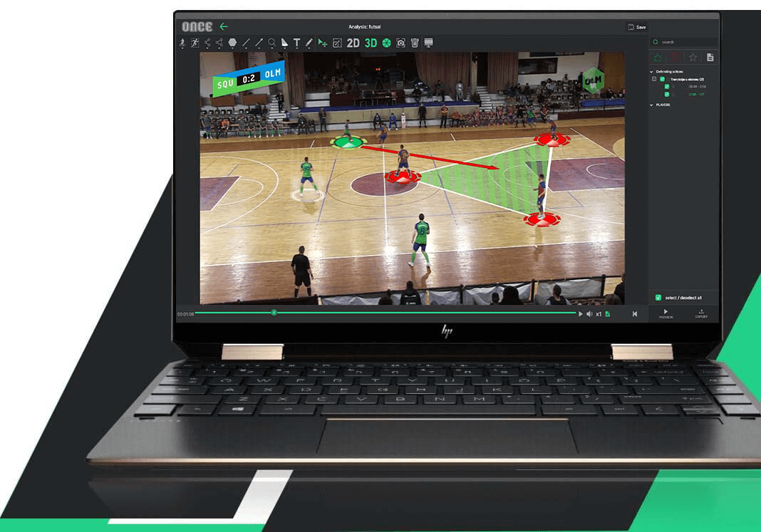 Professional drawing futsal with 3D animated graphics Once PRO