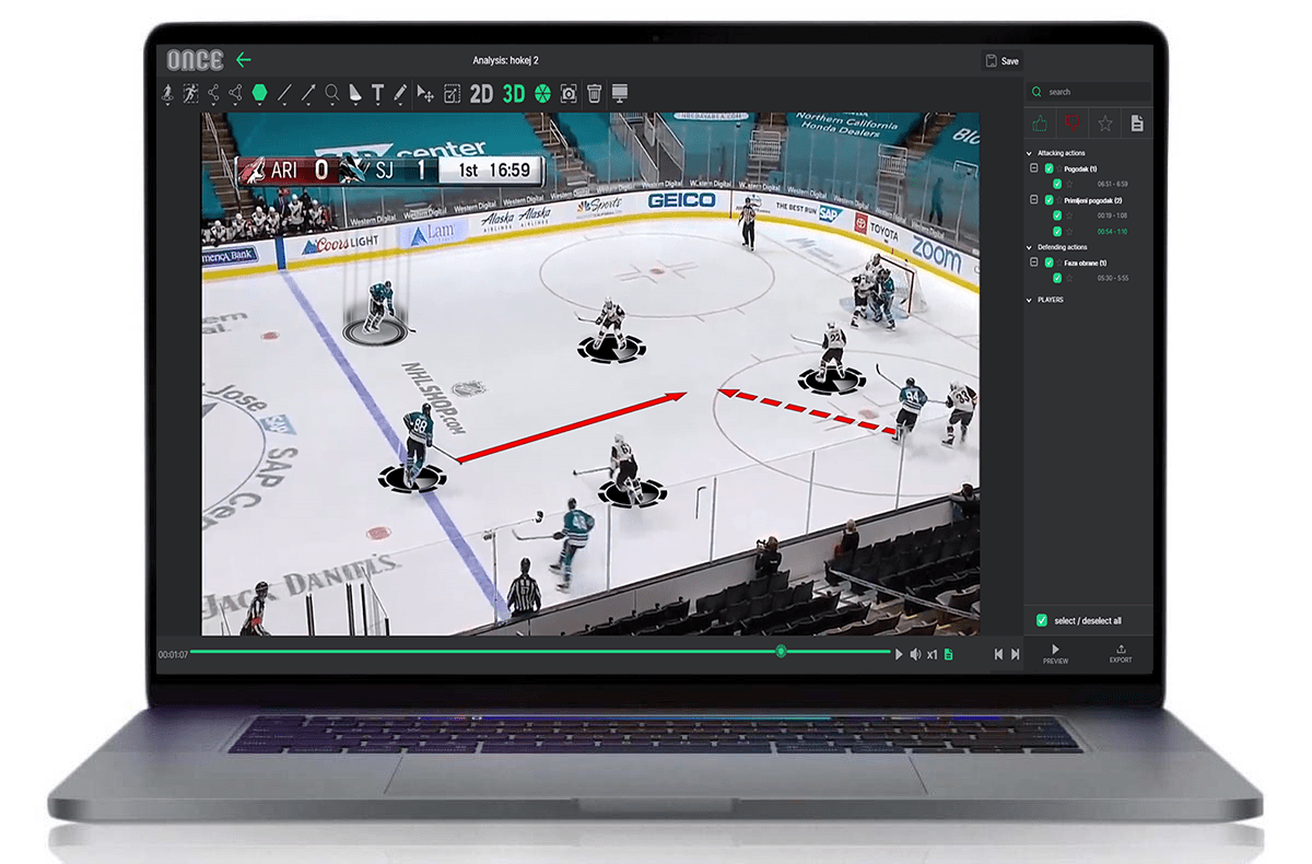 ice hockey video analysis once video analyser