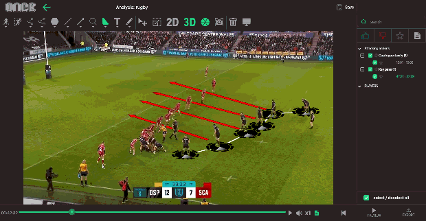rugby gif Once Video Analyser